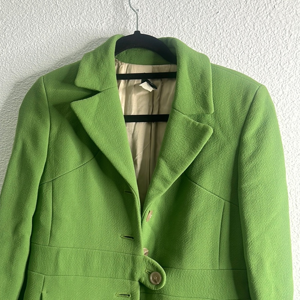 J crew vintage Green wool Women's Coat size 6 - Picture 5 of 13